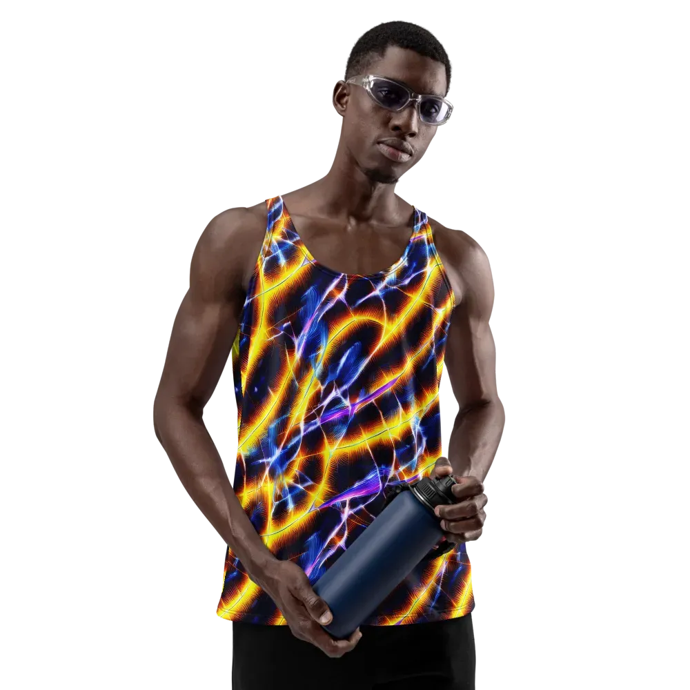 Tempel Tangle on Men's Tank Top — Front