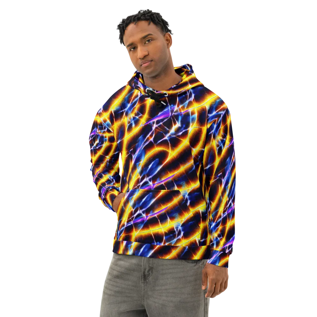 Tempel Tangle on Cotton Hoodie — Left Front