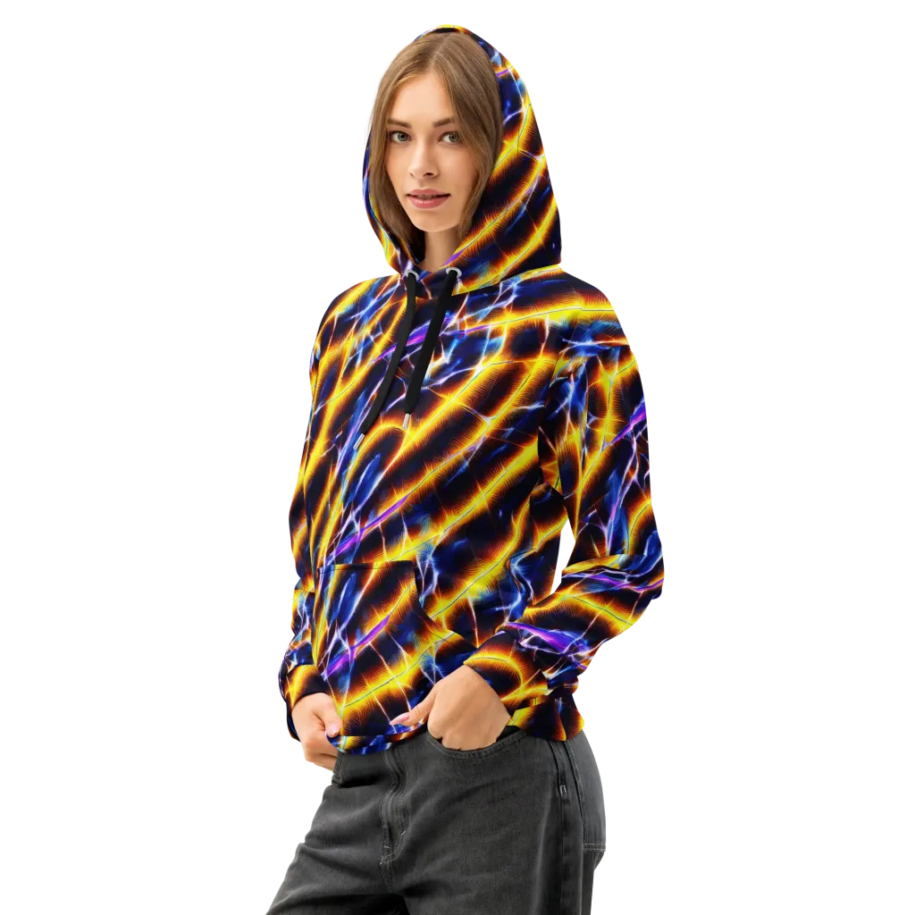 Tempel Tangle on Cotton Hoodie — Left Front