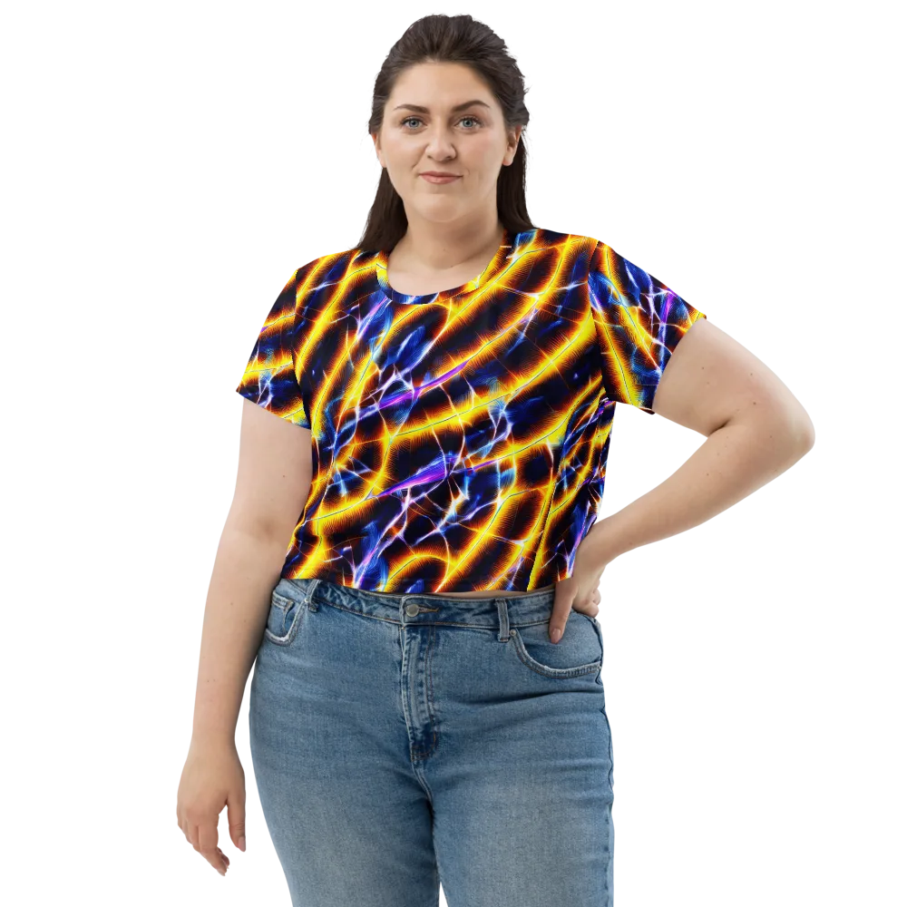 Tempel Tangle on Crop Tee — Front