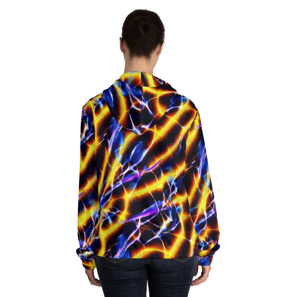 Tempel Tangle on Women's Full-Zip Hoodie — Back On Person