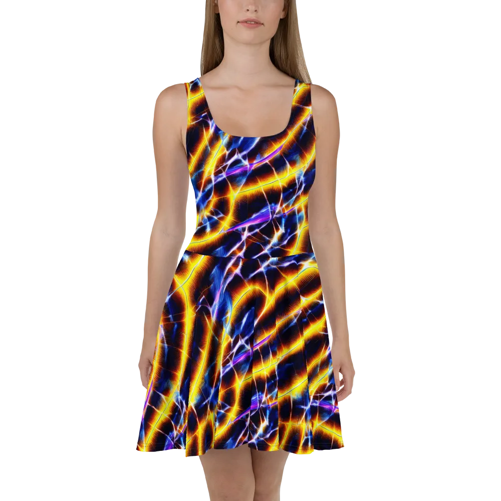 Tempel Tangle on Skater Dress — Front