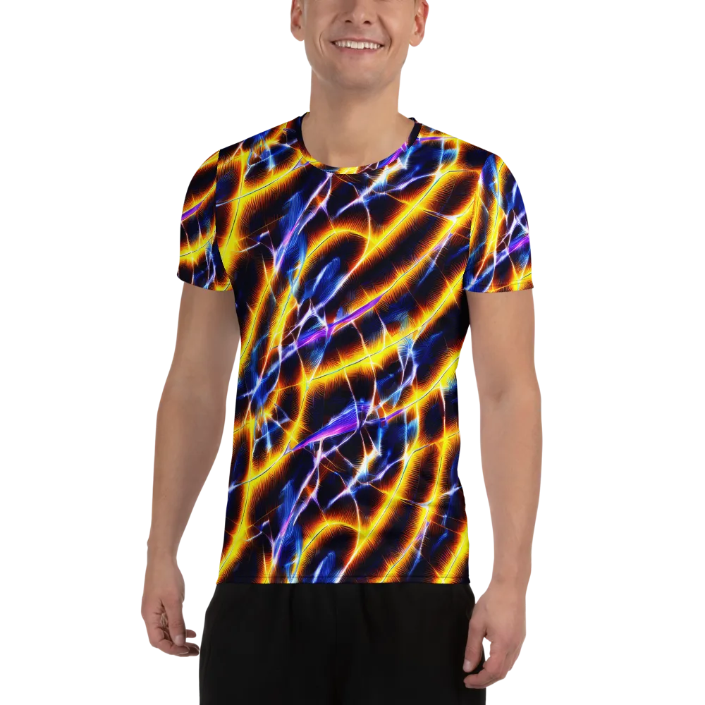 Tempel Tangle on Men's Athletic T-Shirt — Front