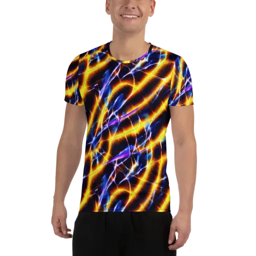 Tempel Tangle on a Men's Athletic T-Shirt