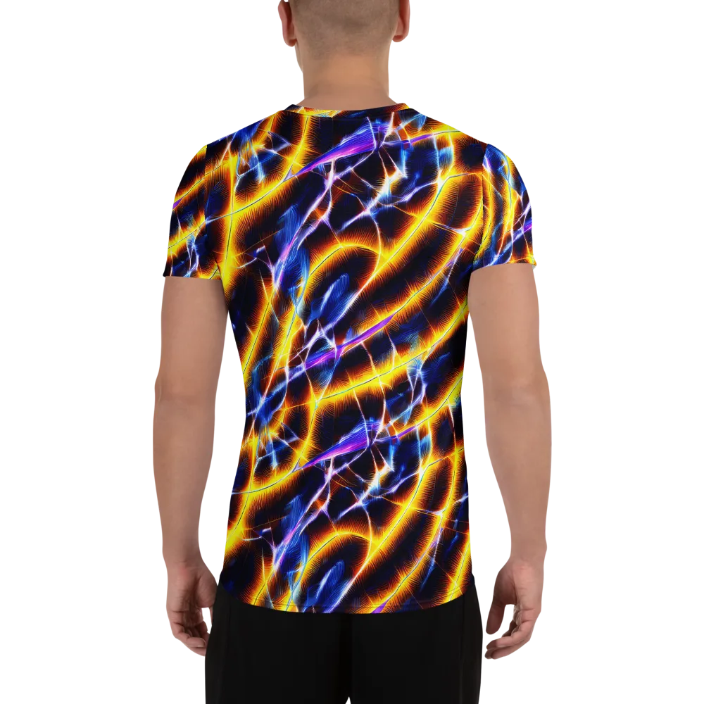 Tempel Tangle on Men's Athletic T-Shirt — Back