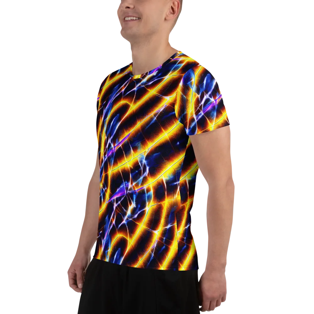 Tempel Tangle on Men's Athletic T-Shirt — Left