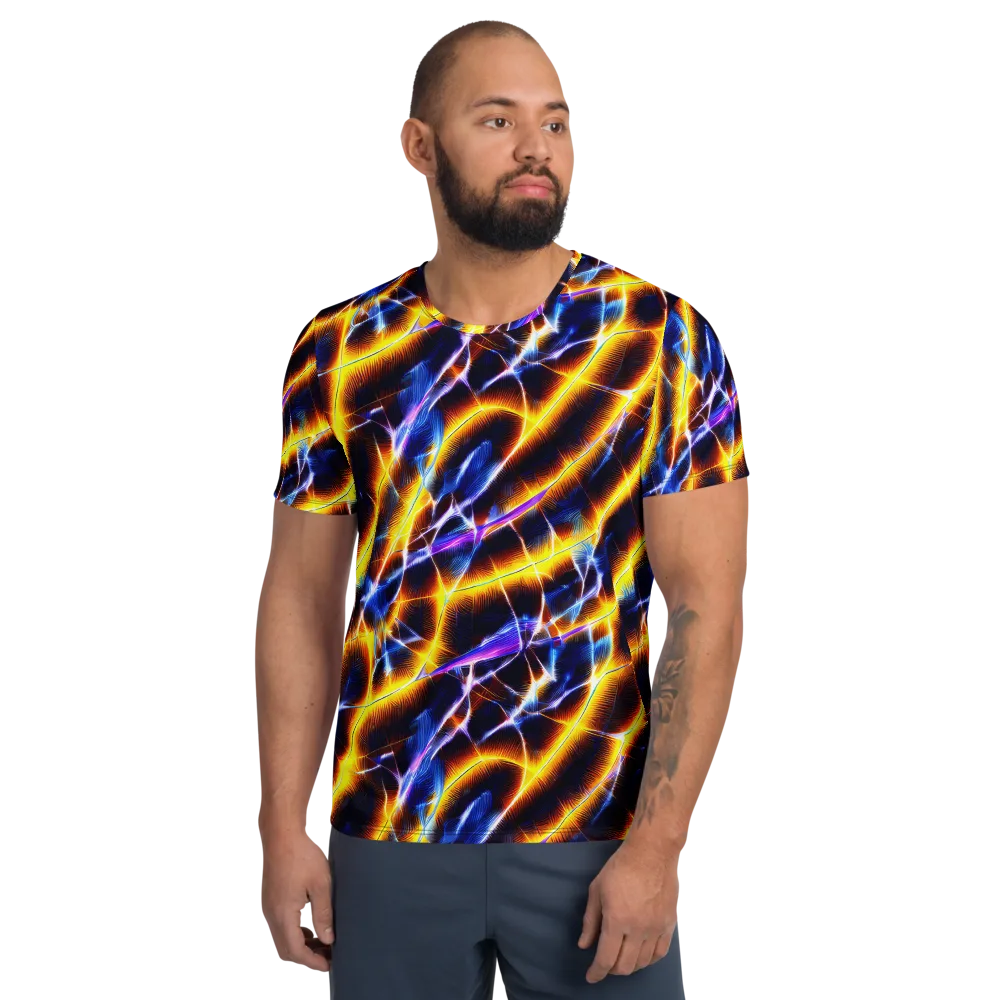 Tempel Tangle on Men's Athletic T-Shirt — Front
