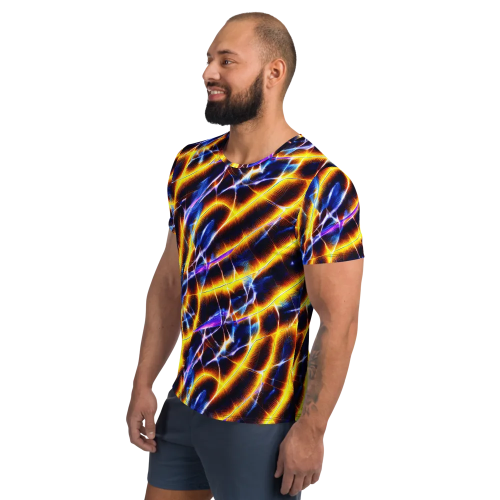 Tempel Tangle on Men's Athletic T-Shirt — Left