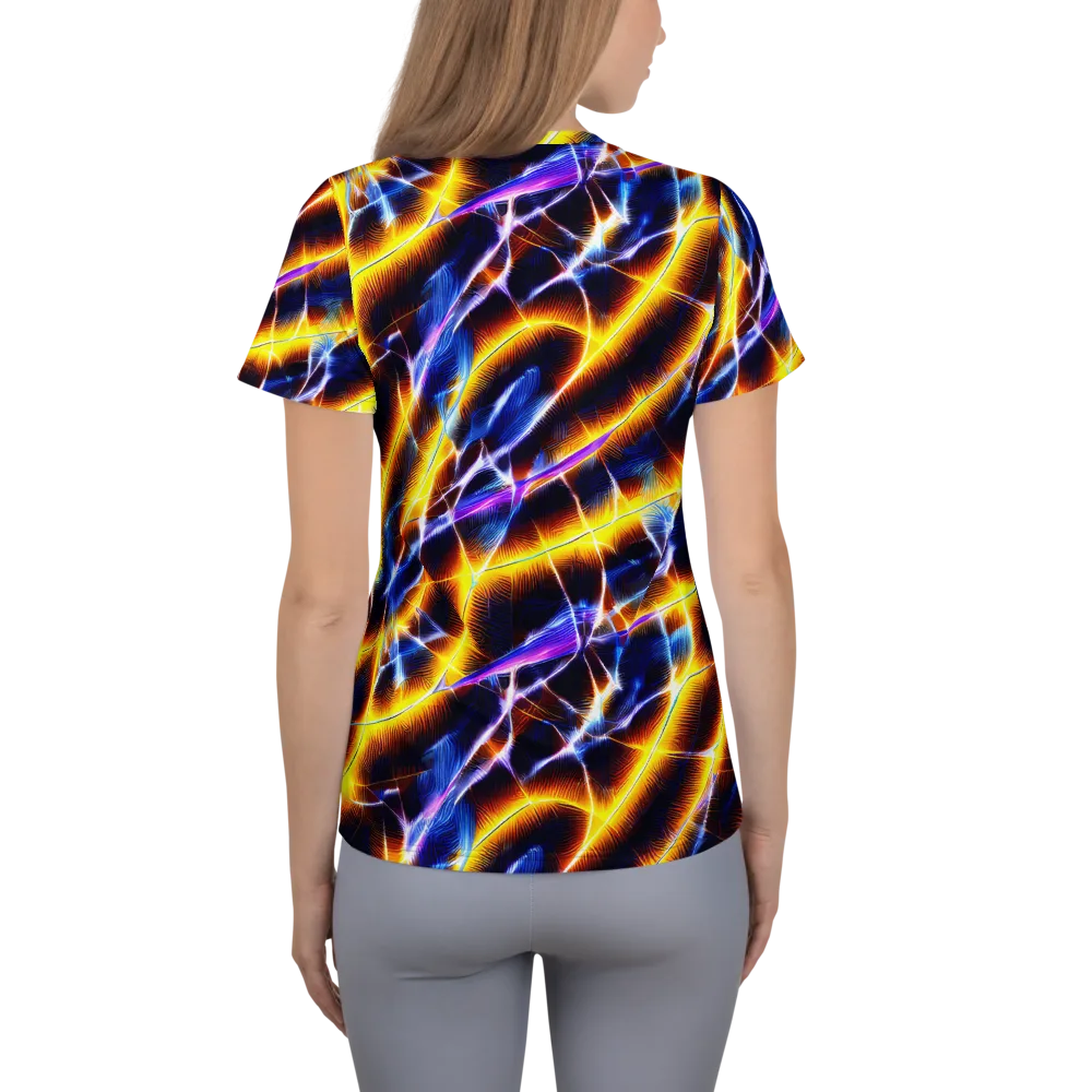 Tempel Tangle on Women's Athletic T-Shirt — Back