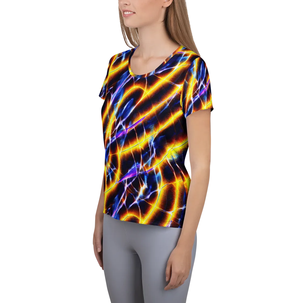 Tempel Tangle on Women's Athletic T-Shirt — Left