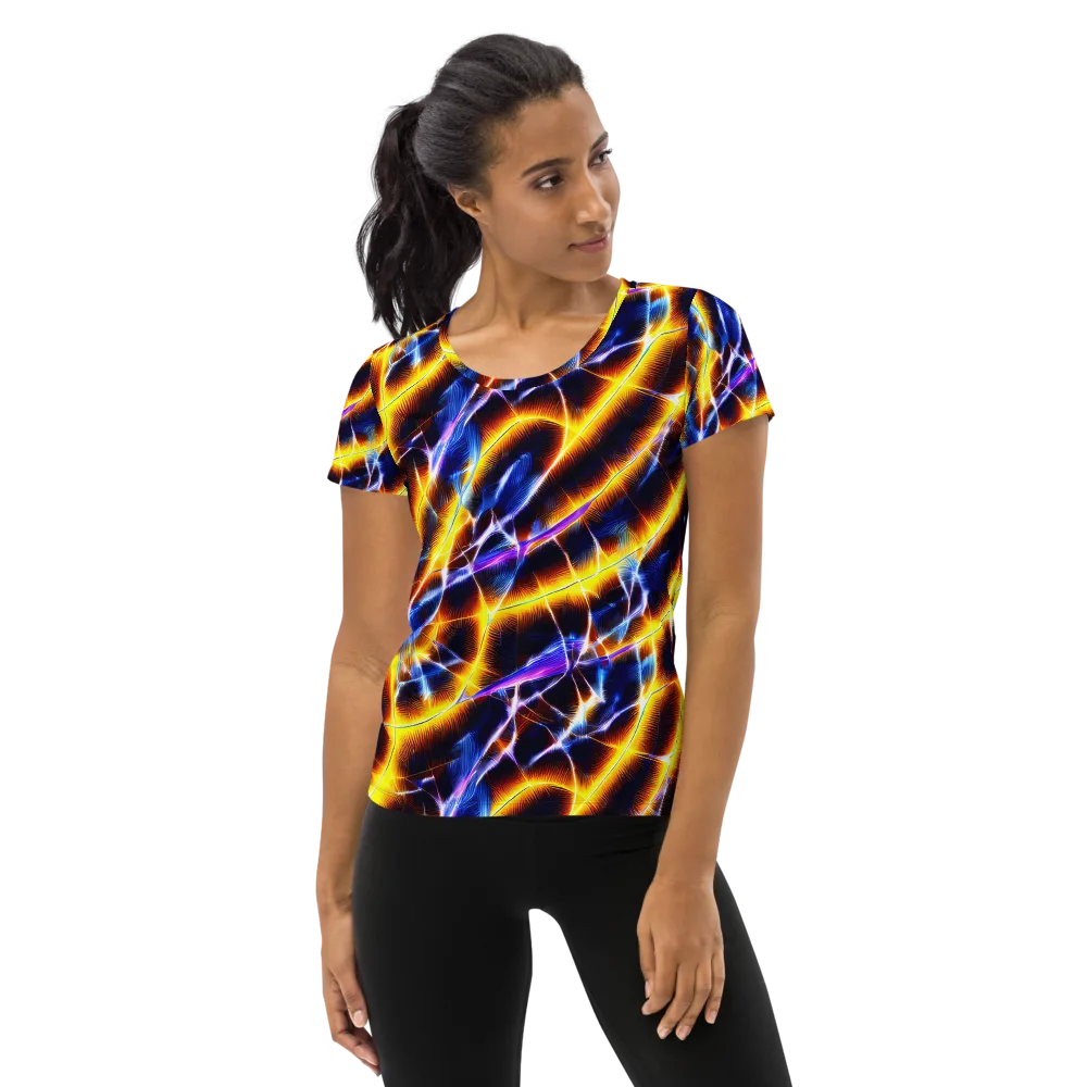 Tempel Tangle on Women's Athletic T-Shirt — Front
