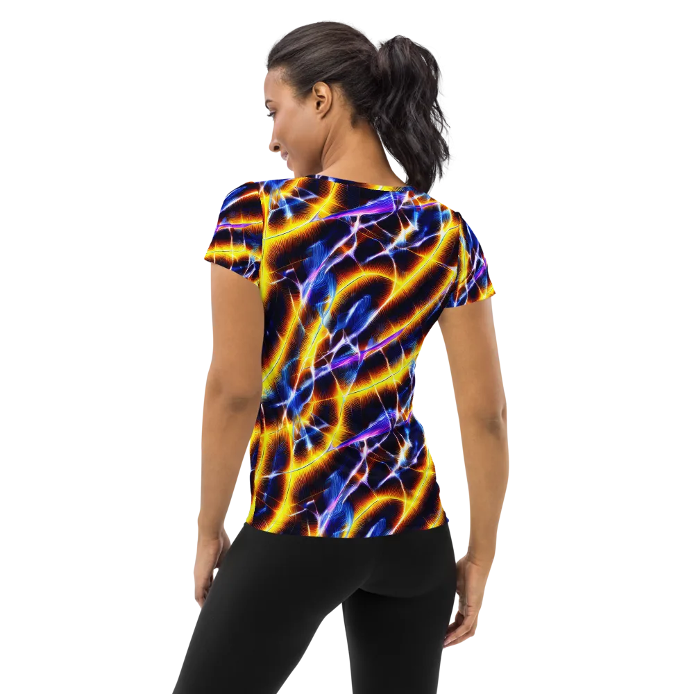 Tempel Tangle on Women's Athletic T-Shirt — Back
