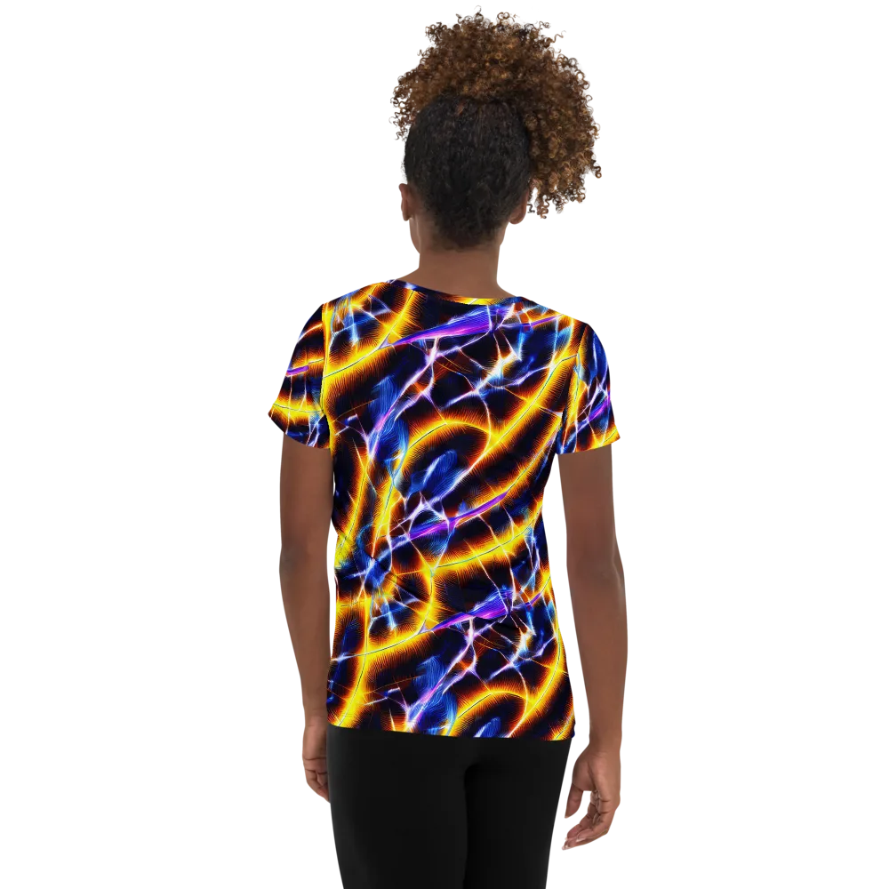 Tempel Tangle on Women's Athletic T-Shirt — Back