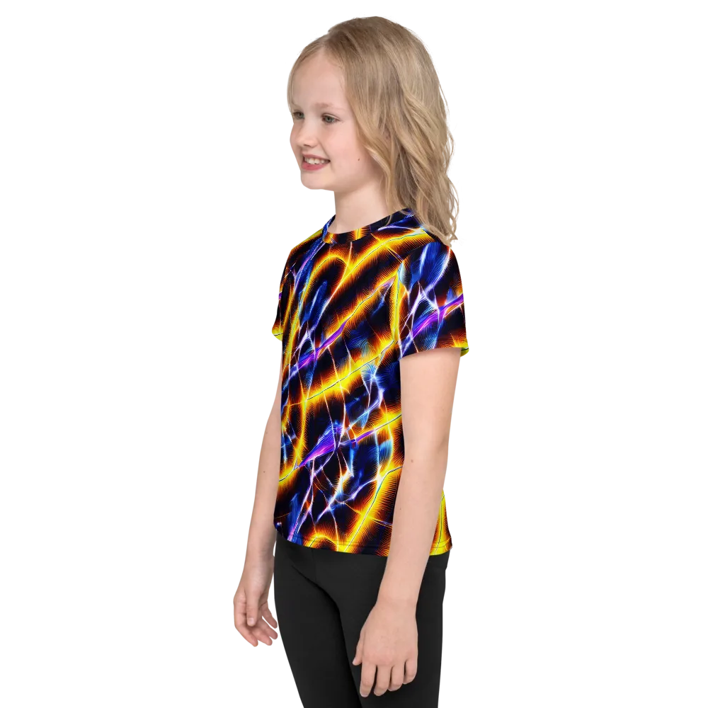 Tempel Tangle on Kids Crew Neck T-Shirt — Left