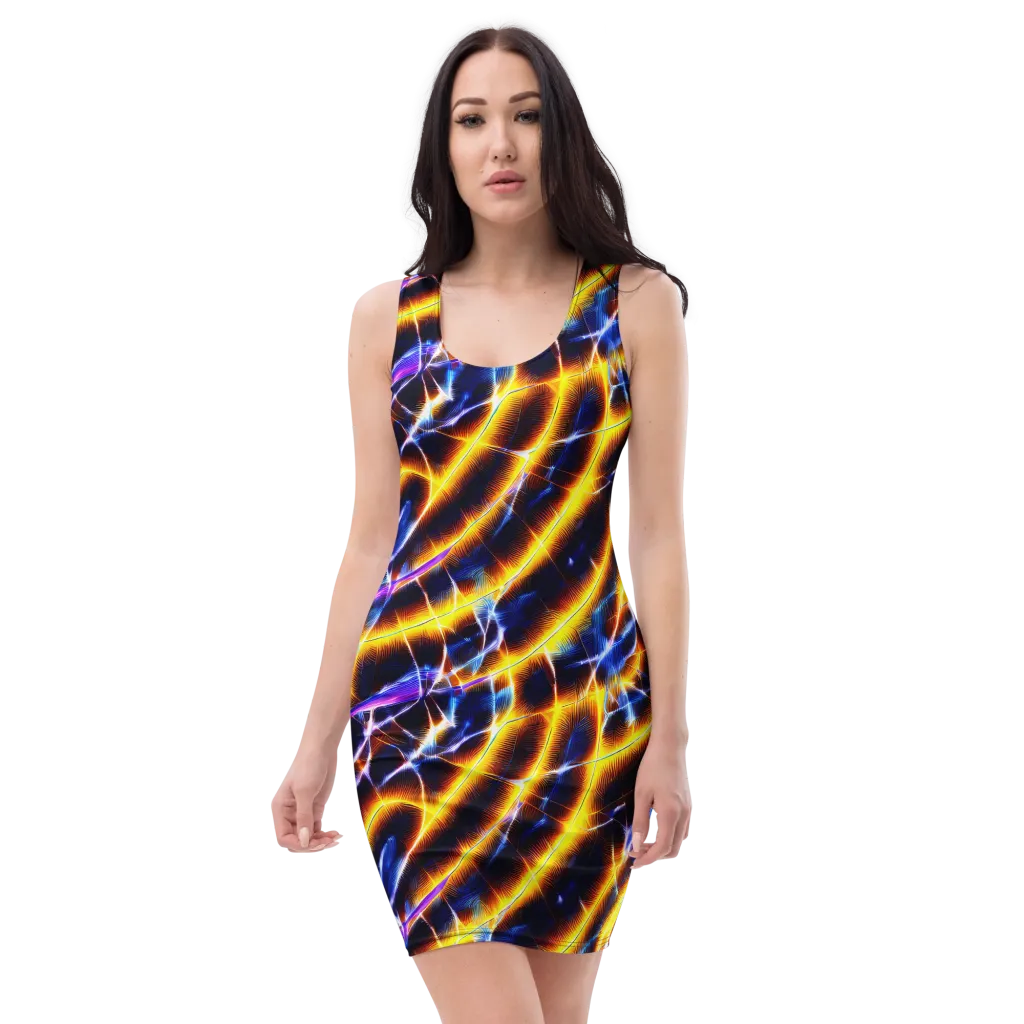 Tempel Tangle on Bodycon Dress — Front