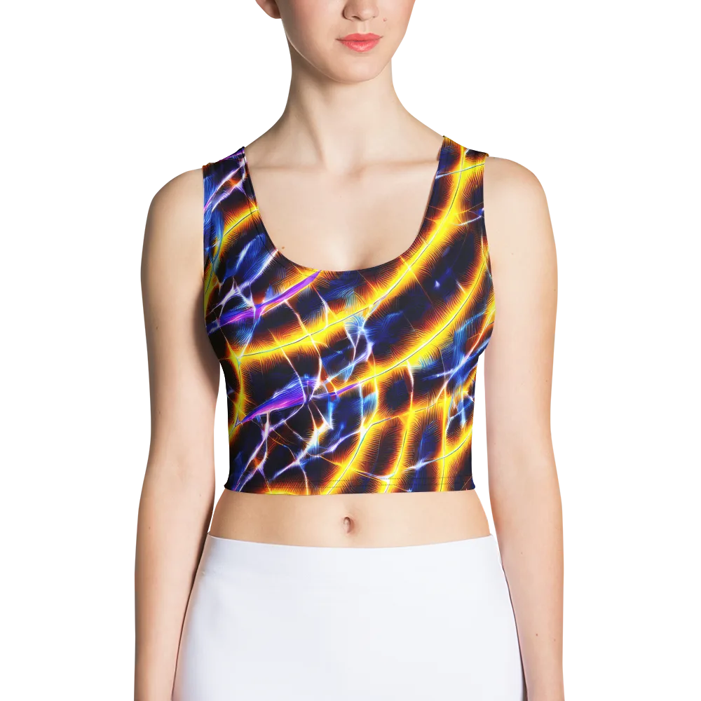 Tempel Tangle on Crop Top — Front