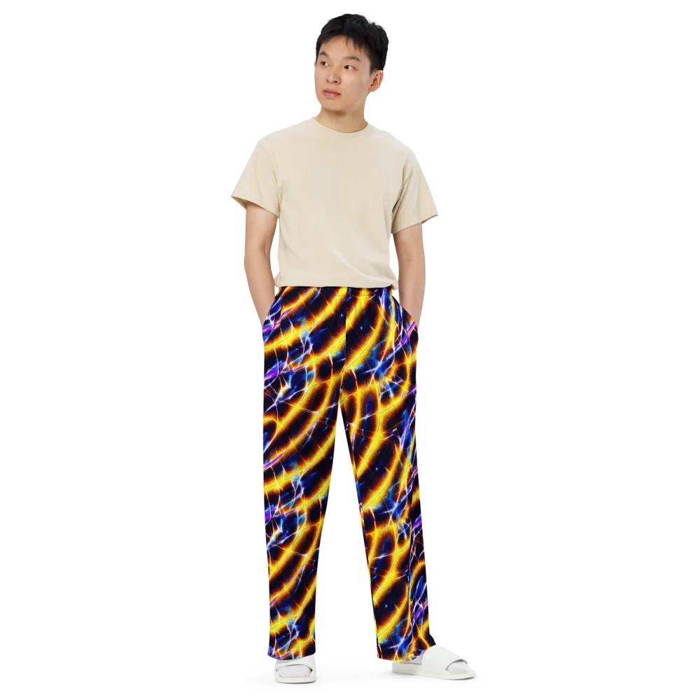 Tempel Tangle on Wide-Leg Pants — Front
