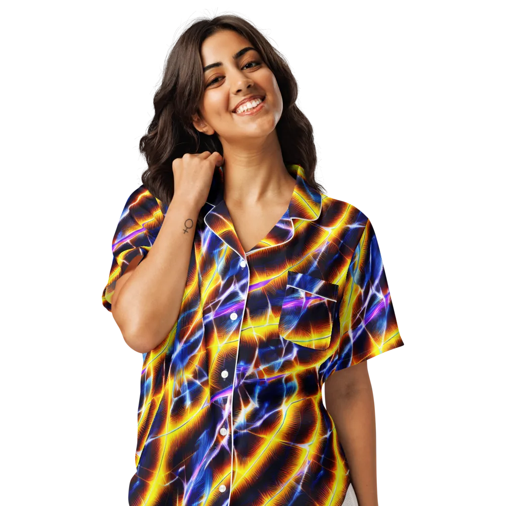 Tempel Tangle on Women's Short Sleeve Pajama Top — Front