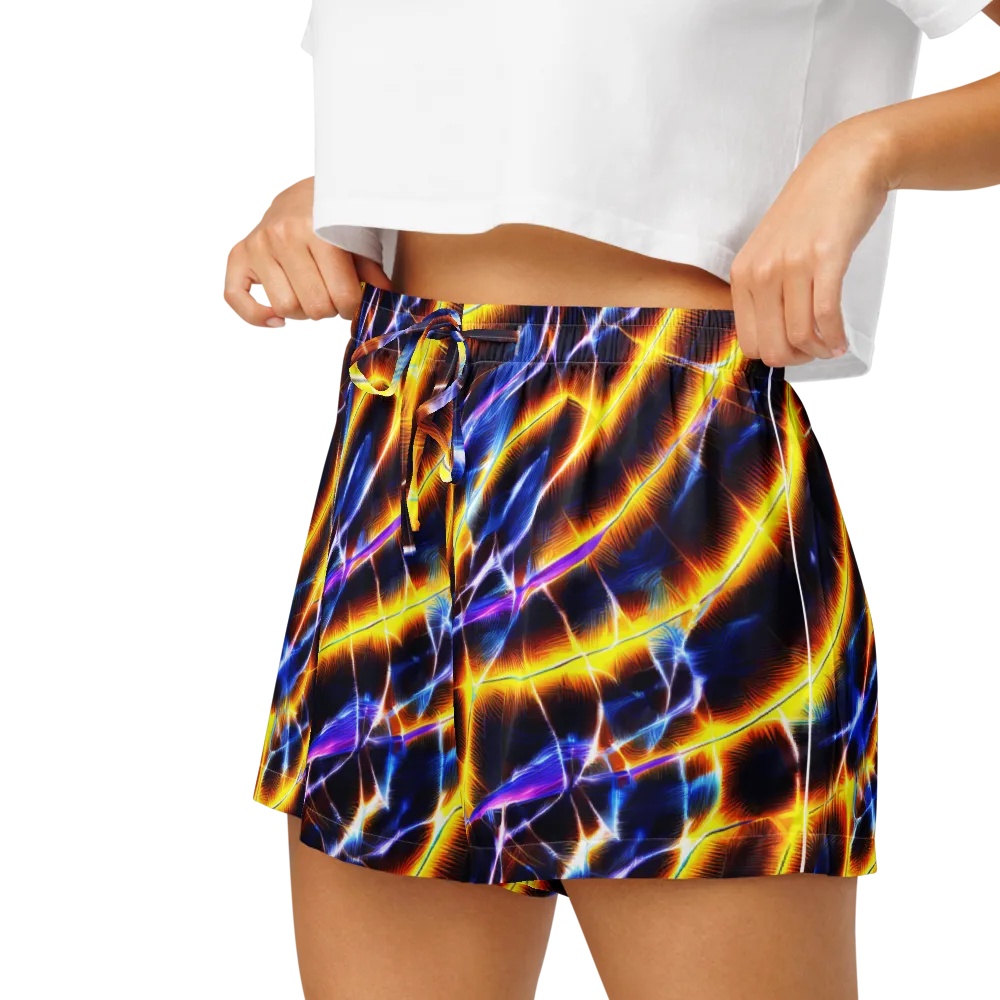 Tempel Tangle on Women's Pajama Shorts — Left