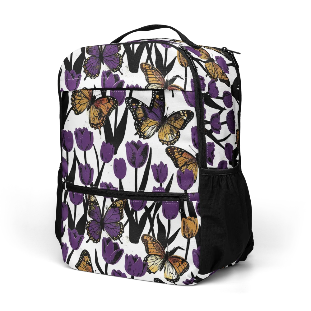 Indigo Flutter on Utility Backpack — Left Front