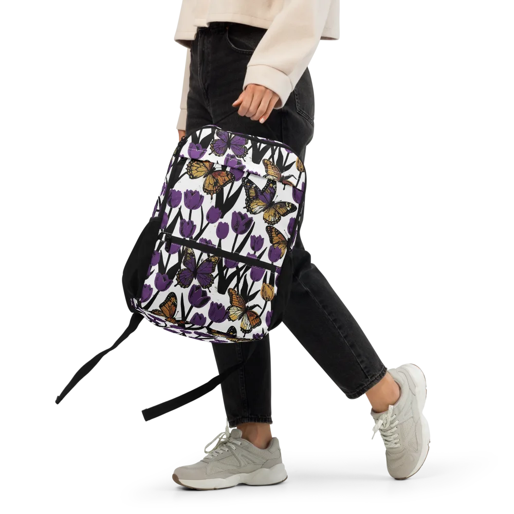 Indigo Flutter on Utility Backpack — Front