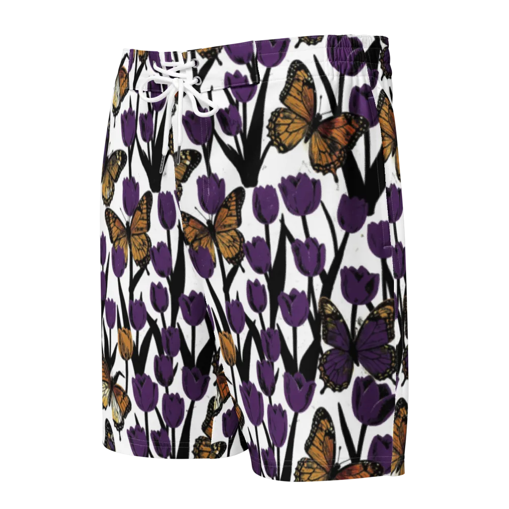 Indigo Flutter on Men's Board Shorts — Front