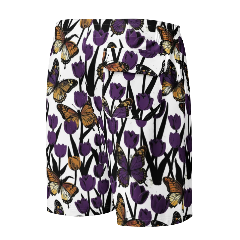 Indigo Flutter on Men's Board Shorts — Back