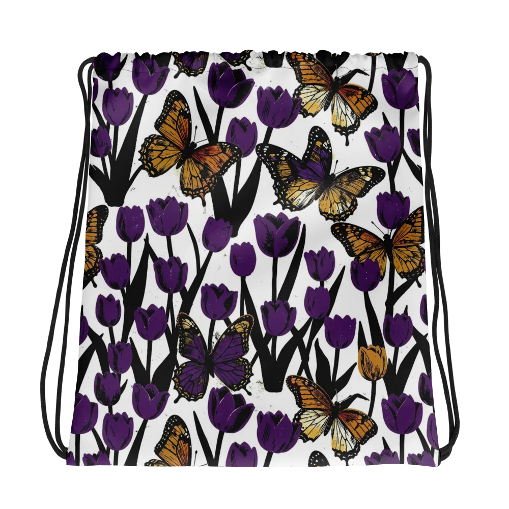 Indigo Flutter on Drawstring Bag — Photo