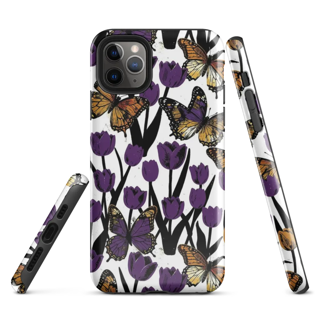 Indigo Flutter on Tough Case for iPhone® — Front