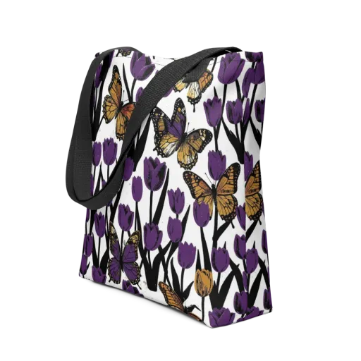 Indigo Flutter on a Tote Bag