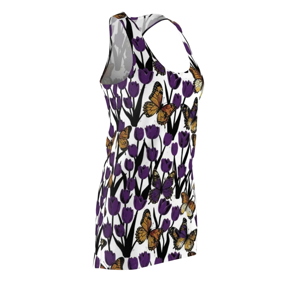Indigo Flutter on Racerback Dress — Front Side
