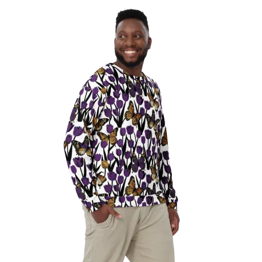 Indigo Flutter on a Sweatshirt