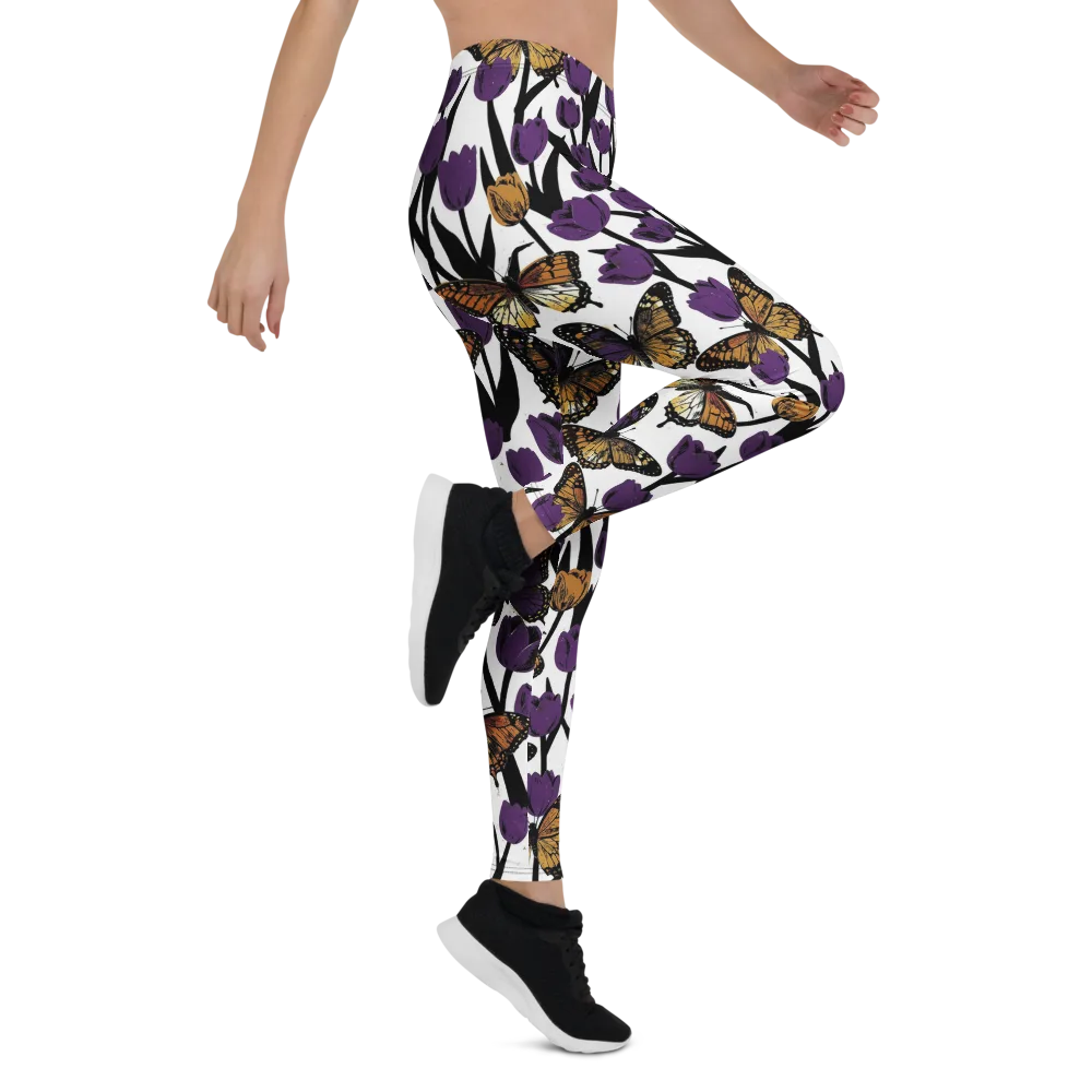 Indigo Flutter on Leggings — Right