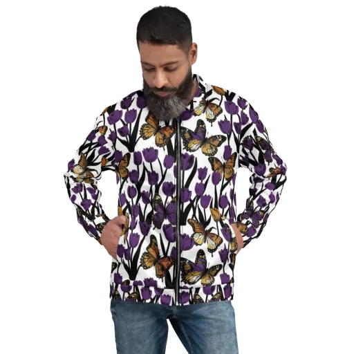 Indigo Flutter on a Bomber Jacket