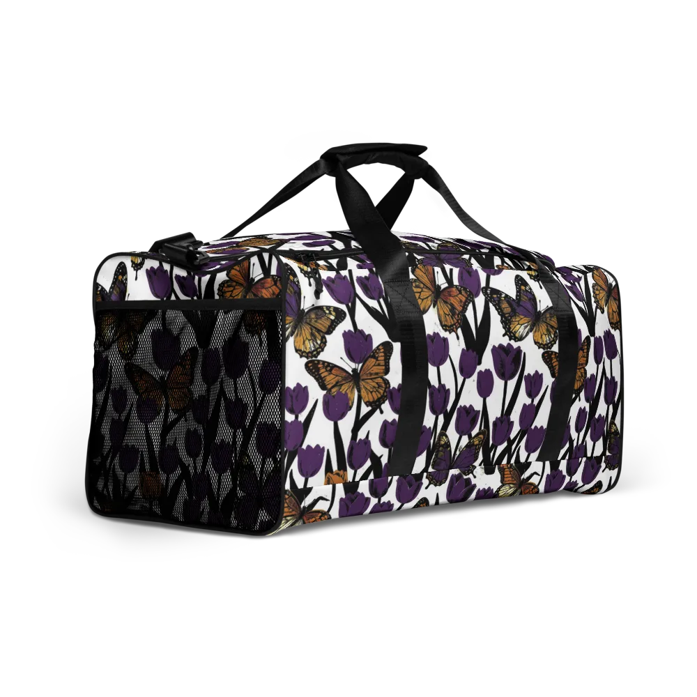 Indigo Flutter on Duffle Bag — Right Front