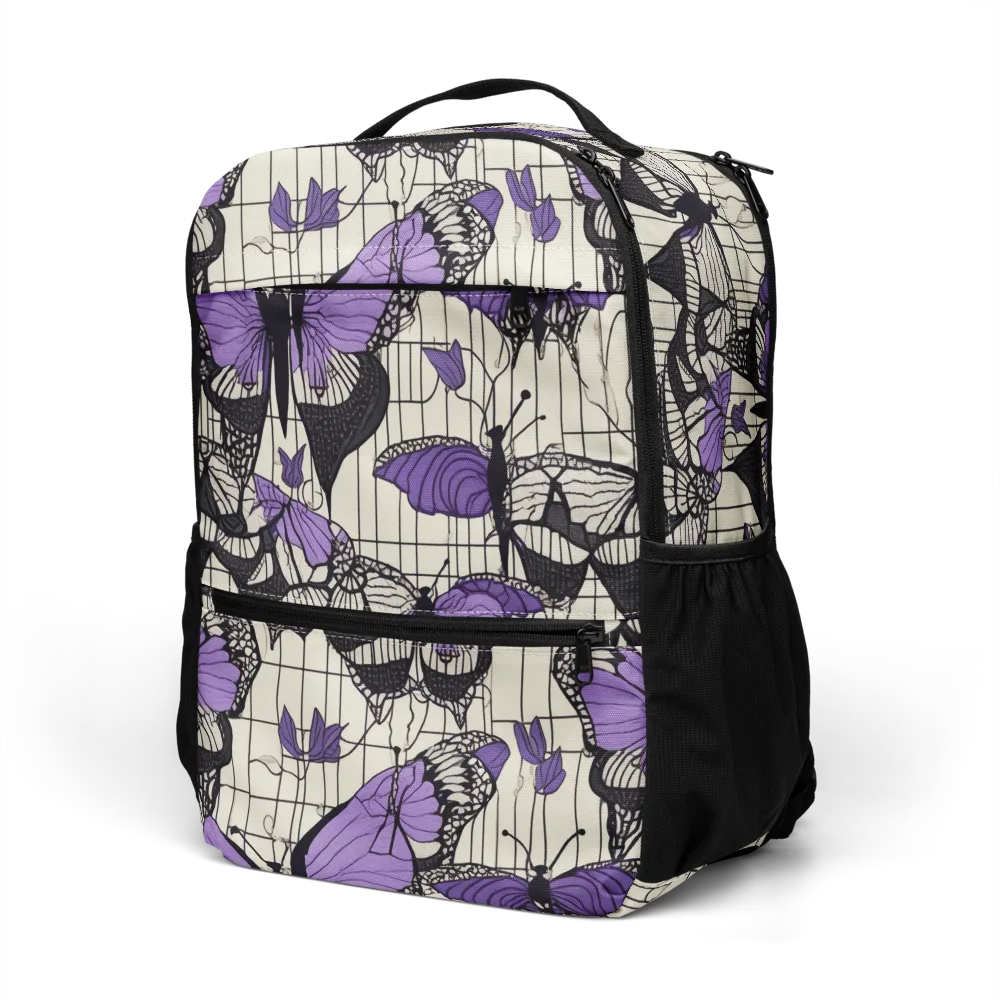 Violet Glasswing on Utility Backpack — Left Front