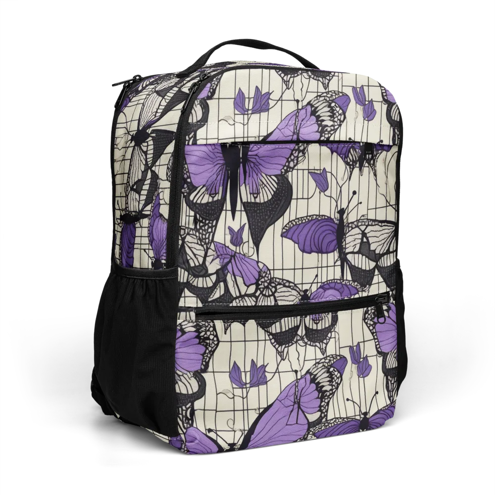 Violet Glasswing on Utility Backpack — Right Front