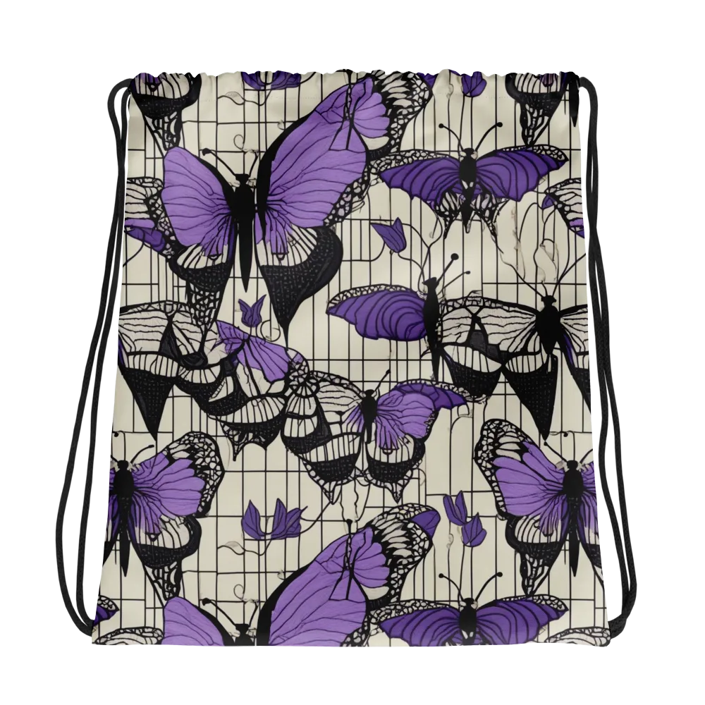 Violet Glasswing on Drawstring Bag — Photo