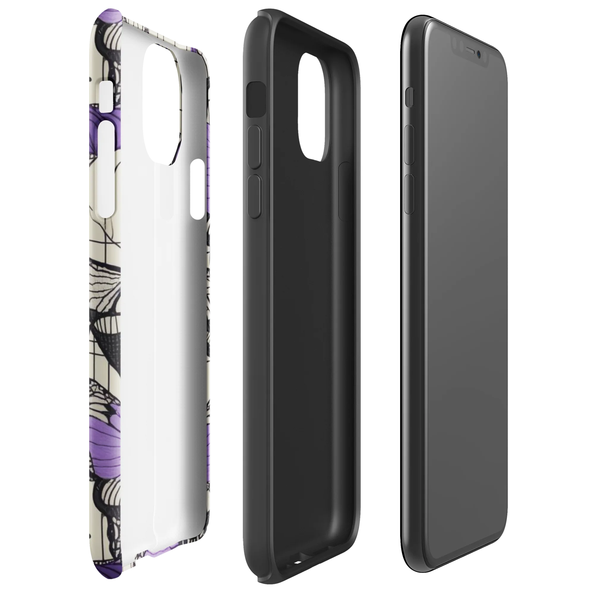 Violet Glasswing on Tough Case for iPhone® — Right