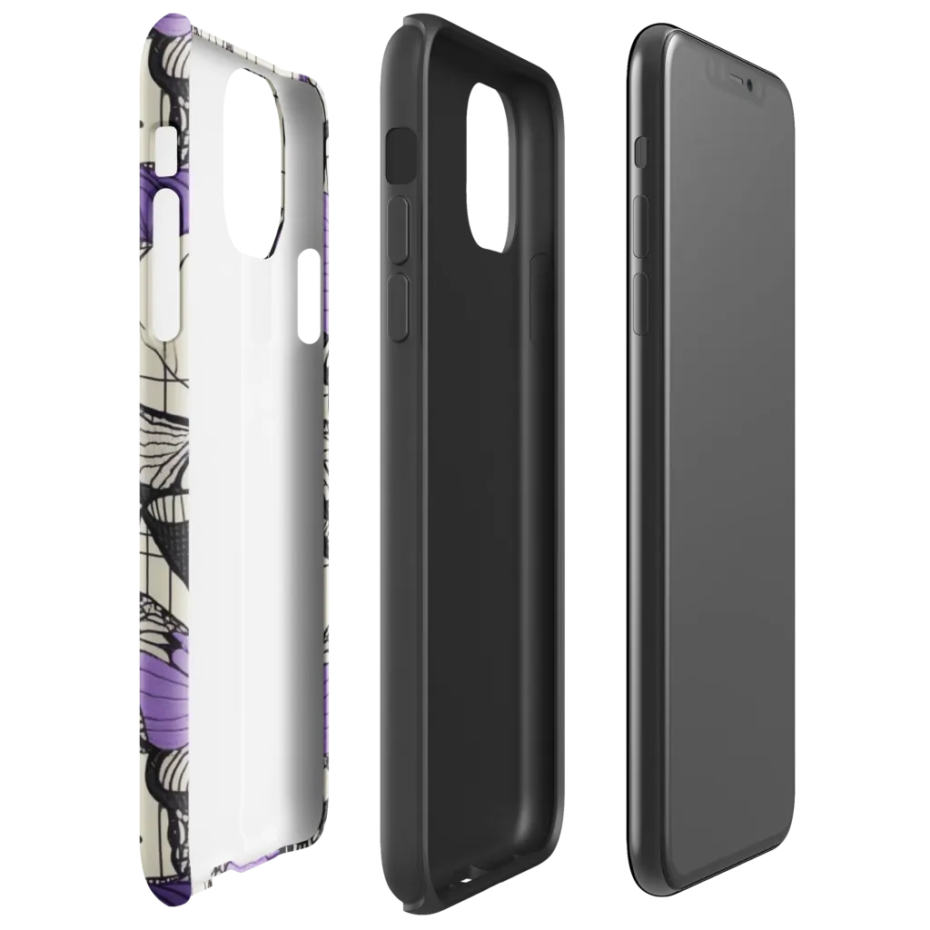 Violet Glasswing on Tough Case for iPhone® — Right