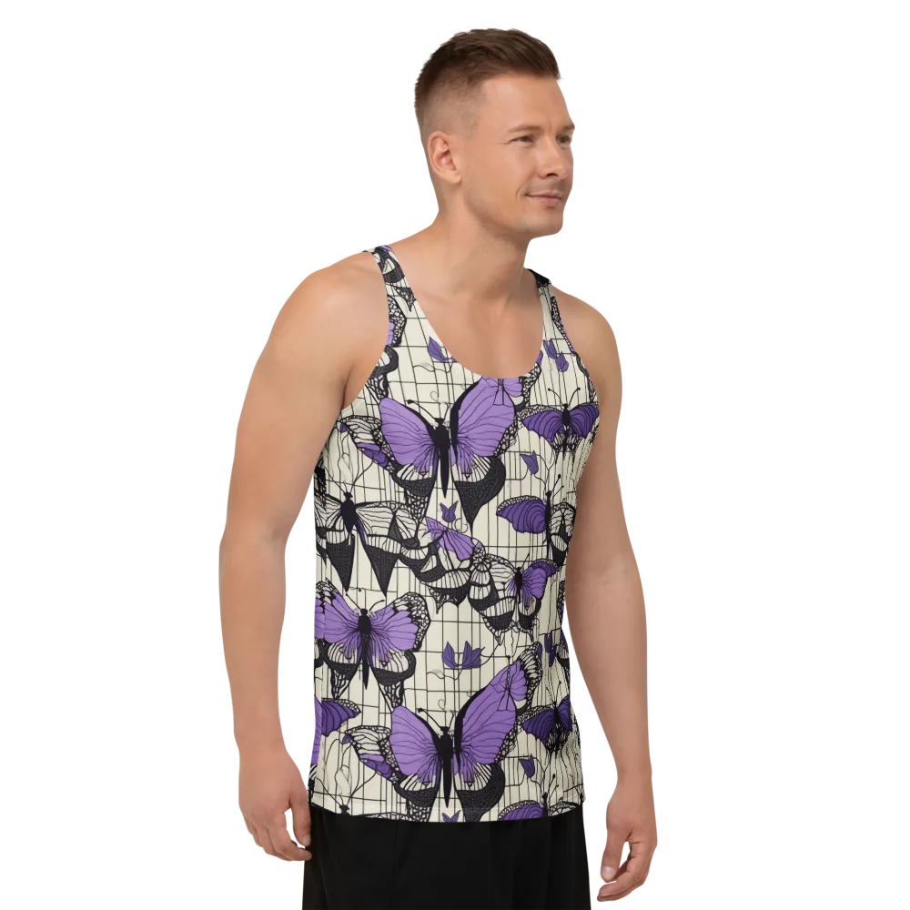 Violet Glasswing on Men's Tank Top — Right Front