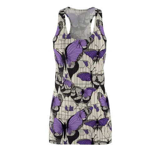 Violet Glasswing on a Racerback Dress