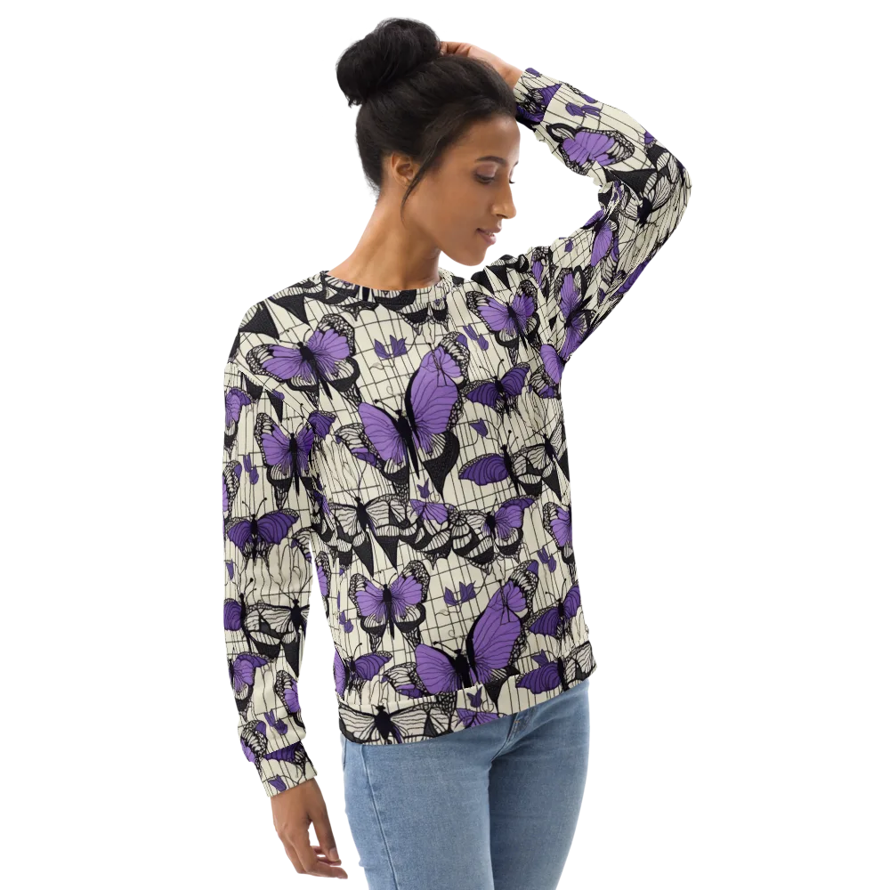 Violet Glasswing on Sweatshirt — Right Front