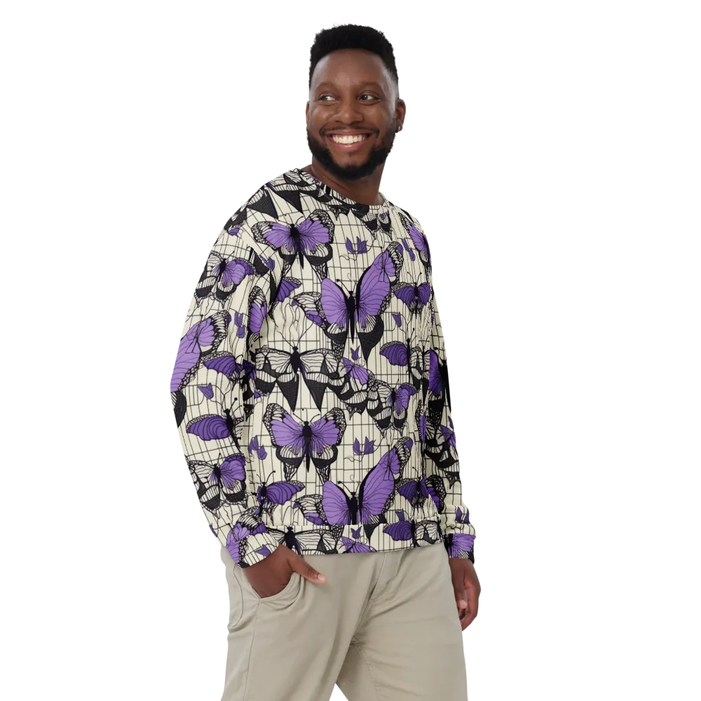 Violet Glasswing on Sweatshirt — Front