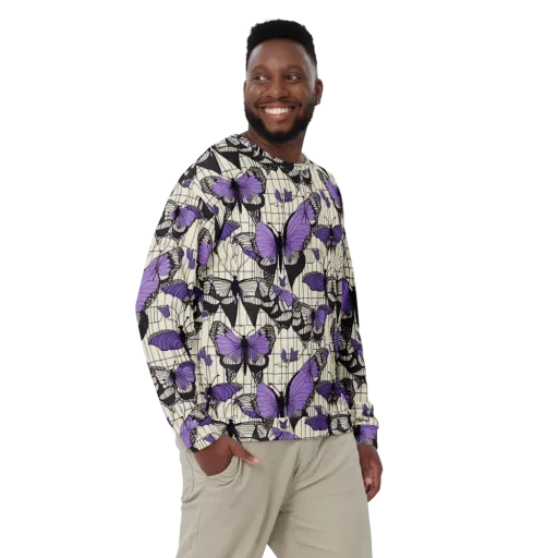 Violet Glasswing on a Sweatshirt