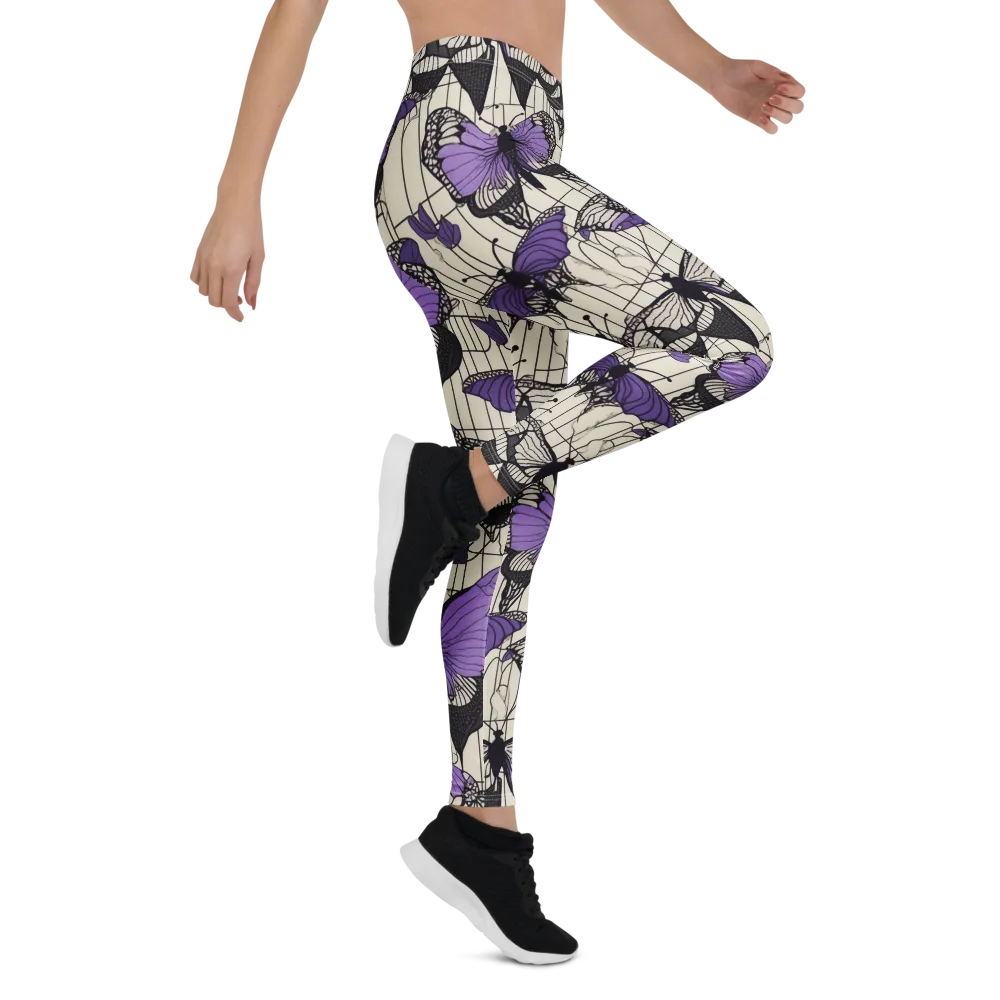Violet Glasswing on Leggings — Right