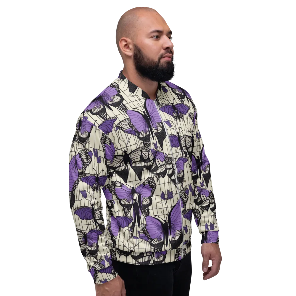 Violet Glasswing on Bomber Jacket — Right