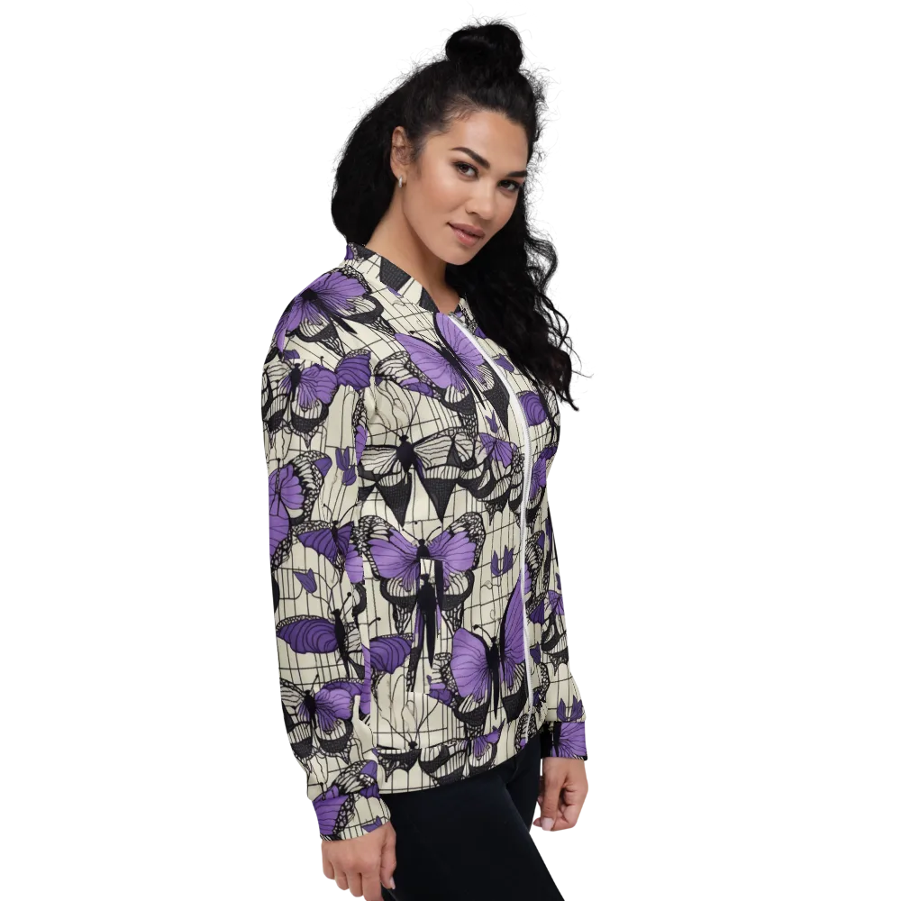 Violet Glasswing on Bomber Jacket — Right