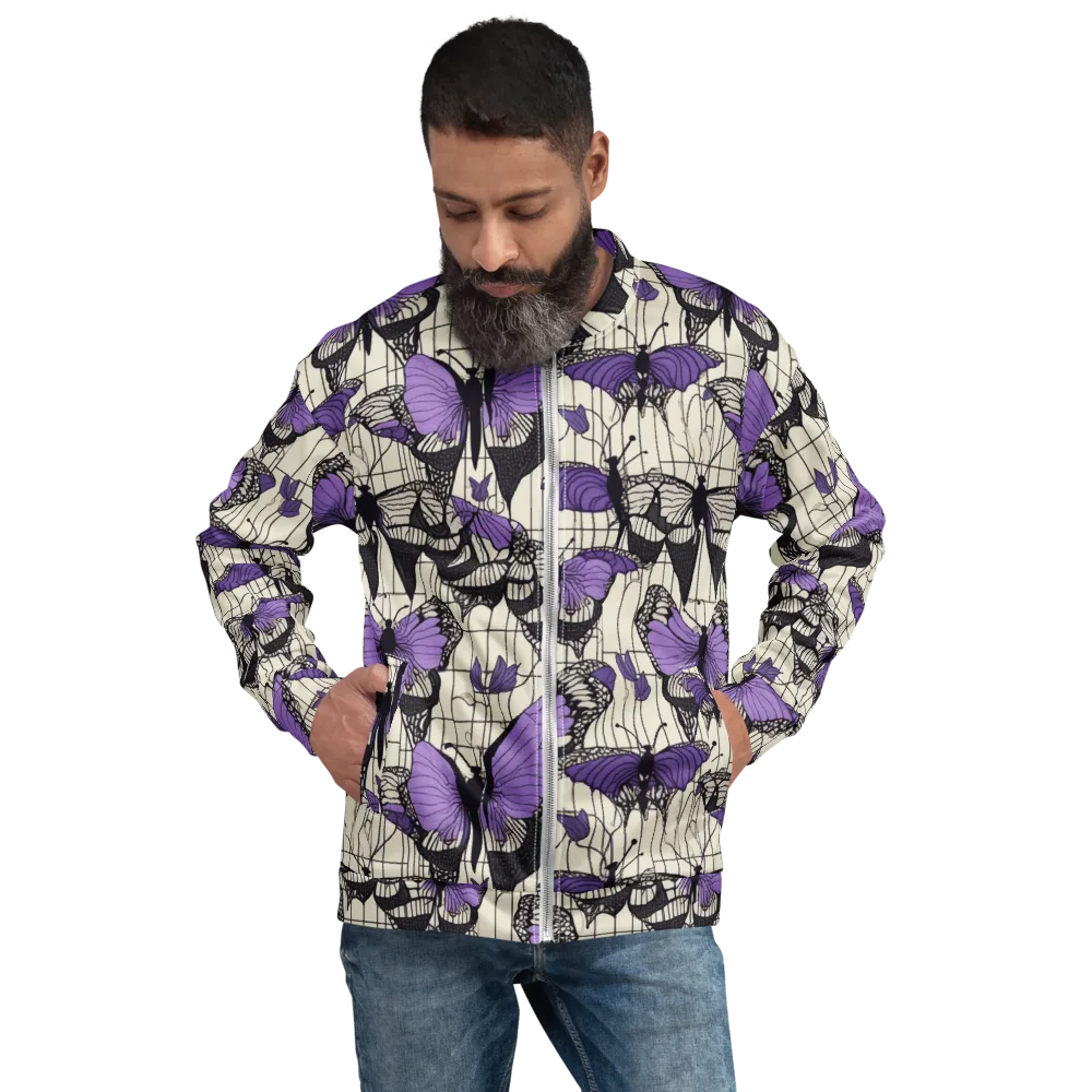 Violet Glasswing on Bomber Jacket — Front