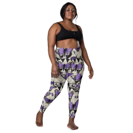 Violet Glasswing on a Leggings with Pockets